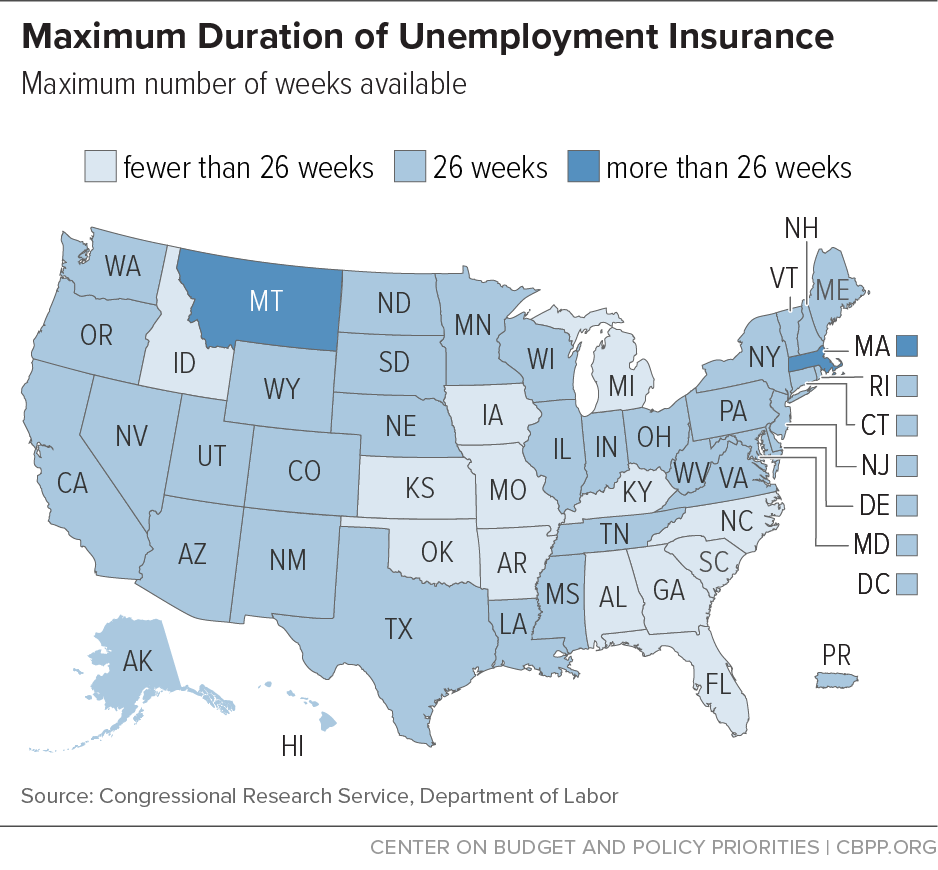 Policy Basics How Many Weeks of Unemployment Compensation Are